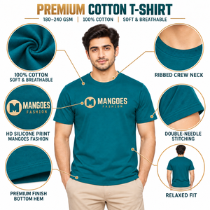 Camiseta de Algodón Transpirable, 220 GSM, Jersey con Relieve, Cuello Redondo, Corte Regular, Manga Corta, Antiarrugas, Estilo Casual de Verano - Product Image 4