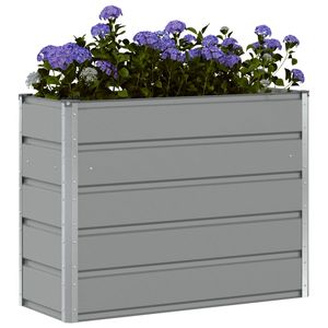 Fioriera in Acciaio Grigio Chiaro 100 x 40 x 75 cm Vasi e Fioriere - Product Image 3