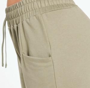 กางเกงจ็อกเกอร์ผ้าฝ้ายทรงหลวมราคาประหยัด กางเกงวอร์มผู้หญิง เอวยางยืดแบบสั่งทำได้ พร้อมแถบยางยืดที่เอวและข้อเท้า - Product Image 3