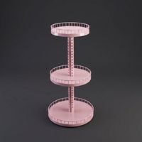 Stand promotionnel commercial rond à 3 niveaux de 1,3 m de hauteur, en acier thermolaqué, antirouille, durable, pour les ventes en supermarché