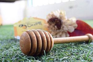 Custom Logo Eco-Friendly <b>Natural</b> Wood Honey Dipper Wooden Drizzle Server Dishwasher Safe for Serving Honey by Artisan Craft - Product Image 4