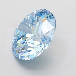Diamant rond bleu vif fantaisie de 8,55 carats, pureté VVS2, diamant bleu de luxe certifié, taille idéale - Product Image 2