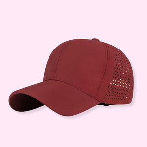 Waterproof Golf <b>Hats</b> for Men & Women Breathable Adjustable Custom 6 Panel Curved Laser Cut Hole Fit Sports Performance Fashion - Product Image 1