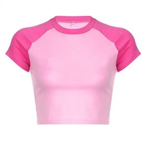 Camiseta Corta Personalizada con Logotipo para Mujer, 100% Algodón, Corte Ajustado, Estilo Coreano, Ropa Casual Urbana - Product Image 6