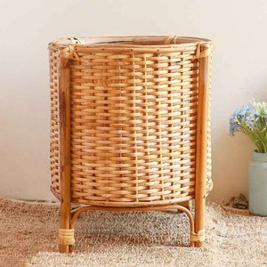 Support à fleurs de mariage artisanal en rotin, présentoir pour plantes, porte-pot, support pour plantes vertes - Product Image 6