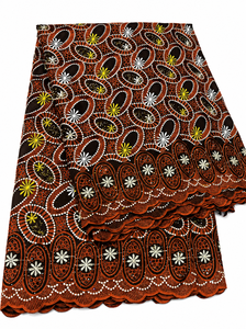 Tela de Encaje Africano Premium con Bordado Floral, Textil de Voile Suizo para Vestidos de Fiesta y Bodas - Product Image 5