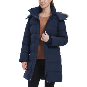 Hot Sale Wholesale <b>Womens</b> <b>Winter</b> Long Casual <b>Jacket</b> Hooded Zipper <b>Warm</b> Parka Slim Fit Long Sleeved Pocket Coat Factory - Product Image 6