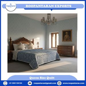 Couette en coton imprimée à la main, taille Queen, style traditionnel, pour toutes les saisons, ensemble de couette pour la maison, meilleur prix - Product Image 3