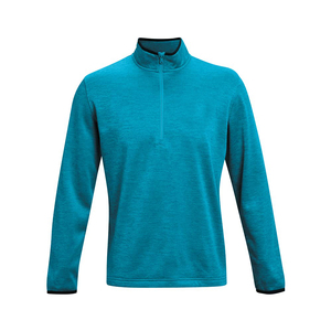 Men's Gray Long Sleeve Quarter <b>Zip</b> Pullover Casual Top Stand Collar Quick Dry Knitted Polyester Spring WearO-Neck Collar - Product Image 2