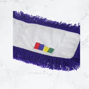 Serpillère plate multifonctionnelle écologique de qualité supérieure avec manche en aluminium et essorage coulissant, en microfibre, pour usage intensif - Product Image 1