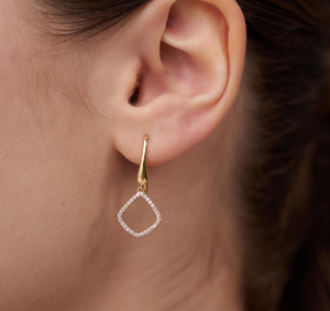 ต่างหูเพชรทรงบริลเลียนต์วินเทจทองคำ 14KT แท้ ได้รับการรับรองจาก IGI ชุบทอง เหมาะสำหรับผู้หญิง ใช้ในงานแต่งงาน - Product Image 6