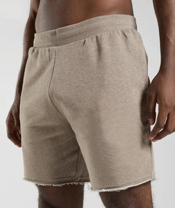 Shorts de jogging OEM pour hommes en molleton bouclette personnalisable avec cordon de serrage, en coton tricoté uni, pour l'été, avec logo personnalisé - Product Image 2