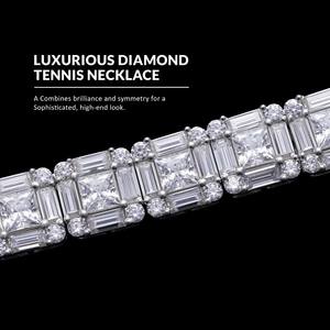 Collier de luxe en argent sterling 925, maille cubaine Miami, entièrement serti de moissanite – Certifié, cadeau unisexe pour mariages et anniversaires - Product Image 4