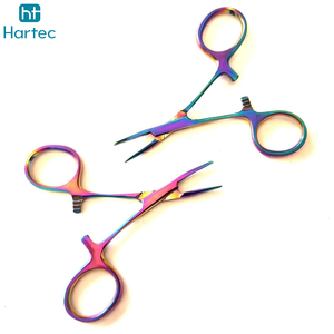 Ensemble de pinces de pêche multicolores arc-en-ciel en acier inoxydable, pinces hémostatiques à mâchoires courbées et droites, outils de retrait d'hameçons profonds - Product Image 2