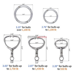 ห่วงจมูกวัวเหล็กกล้าคาร์บอน แข็งแรงทนทาน ใช้งานหนัก สำหรับจัดการปศุสัตว์ ใส่ได้ง่าย ล็อคแน่นหนา อุปกรณ์เสริมที่แข็งแรง - Product Image 5