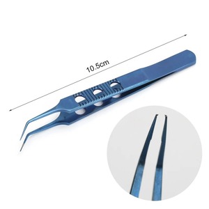 Pinzas de Acero para Párpados de 10.5cm, Instrumentos Oftálmicos Microquirúrgicos, Pinzas Oftálmicas con Gancho, Kit Quirúrgico con Certificación CE - Product Image 3