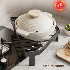 Étagère de rangement murale multifonctionnelle en fer à double niveau, moderne, pour cuisine, pratique, organisateur de cuisine, armoire de rangement - Product Image 5