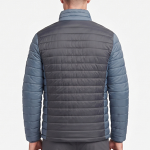 Veste matelassée en duvet pour homme, coupe ajustée, avec poche poitrine et col montant, pour l'hiver, style décontracté, vêtement d'extérieur - Product Image 3