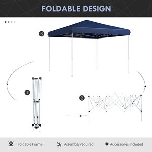 Tenda a baldacchino pop-up resistente 13x13 blu scuro con regolazione dell'altezza e borsa con ruote per il trasporto - Product Image 4
