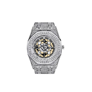 Reloj de Diamantes Moissanite Personalizado para Hombre, Reloj de Lujo con Bisel de Diamantes, Esqueleto de Cuarzo, Acero Inoxidable, Pantalla Digital de 46 mm - Product Image 5