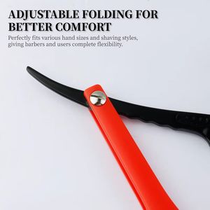 Red Handle Stainless Steel <b>Razor</b> With <b>Single</b> <b>Blade</b> And ABS Plastic Grip For Precision Shaving - Product Image 3