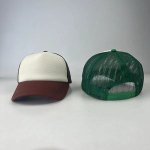 OEM 5 Panel Custom logo High Quality Custom Color Breathable Foam Colorful Solid Color Trucker Hat - Product Image 2