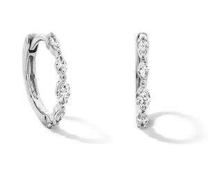 <b>Hoops</b> Earrings Diamond Earrings Gold and <b>Silver</b> Earrings Natural and Lab Grown Diamonds Earrings <b>Hoops</b> Fine Jewelry for Women - Product Image 2