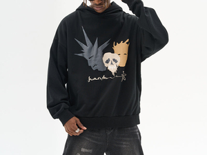 Meilleure Vente Hiver – Sweat à Capuche Long à Carreaux avec Strass, Logo Personnalisé, Marque Privée, Polaire Respirant pour Homme - Product Image 4