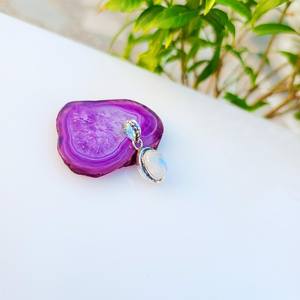 Pendentif en argent sterling avec rhodonite, bijou artisanal en pierre précieuse avec sertissage clos, cadeau élégant pour femmes et enfants - Product Image 4