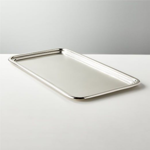 Bandeja de Servir Rectangular de Metal Plateado de Lujo, Moderna y Decorativa para Mesa, para Decoración del Hogar, a Precio Accesible - Product Image 6