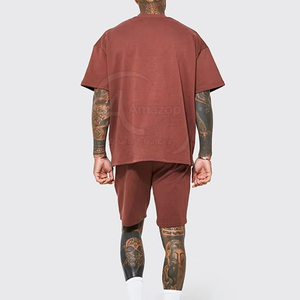 Street Wear Casual Wear Cotton Made Breathable <b>Men</b> T-<b>Shirt</b> & <b>Shorts</b> <b>Set</b> Customized Logo Design T-<b>Shirt</b> & <b>Shorts</b> <b>Set</b> - Product Image 3