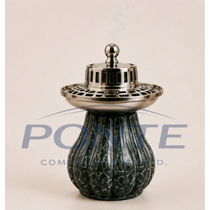 Antique Brass Incense Burner with Vented Lid Traditional Dhoop Dani & Bakhoor Holder For Home Purification Meditation <b>Decor</b> - Product Image 3