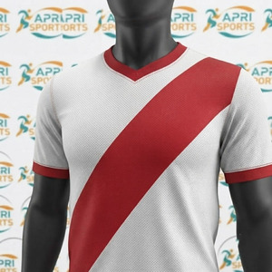 Maillot de football unisexe personnalisé de qualité supérieure, anti-UV, respirant, en polyester écologique, avec logo personnalisé, col rond, manches courtes - Product Image 5
