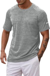 Camiseta Deportiva Dry Fit para Hombre, Ropa Deportiva de Alto Rendimiento, Tejido Transpirable, Manga Corta, para Gimnasio, Entrenamiento - Product Image 4