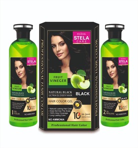 Gel colorant capillaire au vinaigre de fruits Stelanore – Noir naturel |   Sans ammoniaque |   Couverture grise à 100 % |   Coloration capillaire professionnelle - Product Image 1