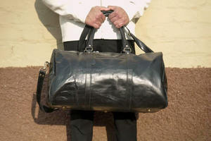 Nouveau sac à bagages de nuit en cuir Crunch fait à la main de haute qualité véritable sac à bagages de voyage en cuir pleine fleur personnalisé - Product Image 5