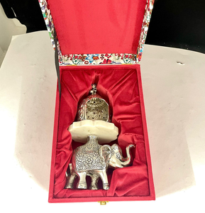 Exquisite Handmade Metal <b>Elephant</b> Candle Holder With <b>Decorative</b> Lantern For Chinese New Year Luxury Gift - Product Image 3