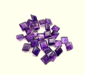 Natural <b>Amethyst</b> Square Cut 7MM Purple Faceted Loose Gemstone For Jewelry Making Wholesale Price Bulk Indian Manufacturer Supply - Product Image 6