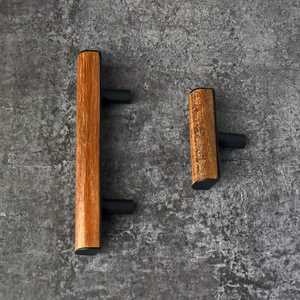 ลูกบิดประตูไม้ขัดเงาทำมือระดับพรีเมียม พร้อมสัมผัสหนัง กันน้ำ สำหรับตกแต่งบ้านสไตล์โมเดิร์นรัสติก - Product Image 4