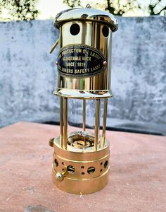 Miner's <b>Lamp</b> Safety Coal Mine <b>Oil</b> <b>Lamp</b> | Antique Ship Lantern Maritime Christmas Gift | Fully Functional Antique Brass Vintage - Product Image 3