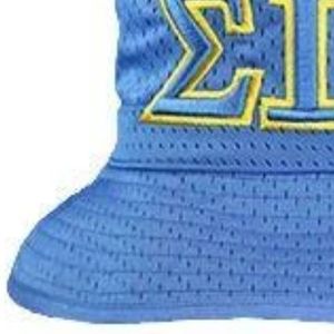 Sigma Gamma Rho Embroidered Bucket <b>Hat</b> Royal Blue Gold Greek Sorority Letter Design <b>Women</b> Casual <b>Sun</b> Cap Custom College Summer - Product Image 3