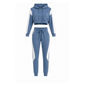 Ensemble de survêtement premium en molleton épais pour femme, pantalon de jogging, éco-responsable, luxe, mode décontractée, streetwear, deux pièces - Product Image 4