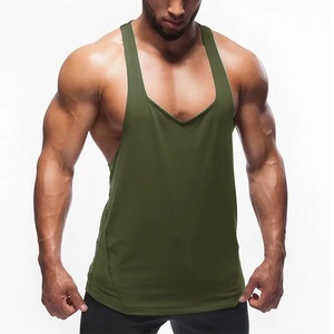 GAF OEM Eco-Friendly Quick Dry Breathable Crew Neck Bodybuilding <b>Stringer</b> Tank Top for Men Gym Fitness Sleeveless Base <b>Vest</b> - Product Image 4