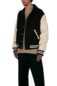 OEM personalizado de los hombres de estilo de la calle invierno 100% lana Chenille bordado béisbol Letterman Bomber Varsity chaqueta para los hombres - Product Image 4