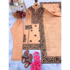 Designer Women's Party Wear <b>Top</b> Bottom and Beautiful Dupatta Set - Product Image 2