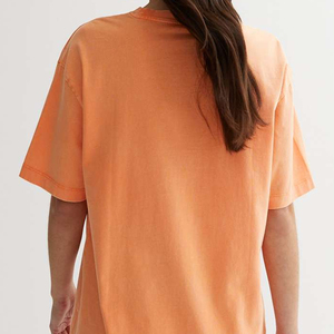 Camiseta de Algodón de Color Sólido Extra Grande para Mujer, Cuello Redondo, Manga Corta, Corte Regular, Transpirable, Ecológica, de Secado Rápido, Informal de Verano - Product Image 5