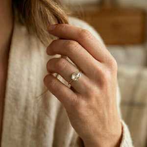 Anillo de Eternidad de Diamantes Cultivados en Laboratorio, Corte Rosa, Ovalado, Oro Sólido de 14K, Certificado IGI, de Lujo, para Mujer, al Por Mayor - Product Image 5