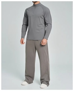Veste de performance gris 2026 à blocs de couleur, col montant, manches longues, fermeture éclair quart de tour, en polyester anti-humidité, pour le sport d'automne - Product Image 1
