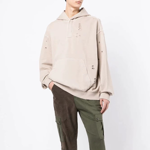 Men's Winter Distressed Hoodies High Quality Quick Dry Breathable Sweatshirts Solid Plain Dyed 6XL Digital Cheap Low Price - Product Image 1