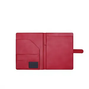 Faux <b>Leather</b> Folder with Document Organizer Business Card Holder Letter-Size <b>Notepad</b> for Interviews Men & Women - Product Image 2